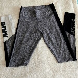 PINK Victoria's Secret Kids Gray and Black Leggings